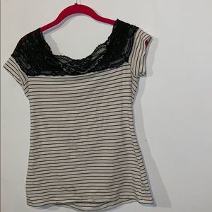 Lacy Black & White Shirt by H&M